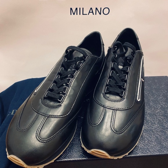 Prada men’s Nappa Aviator leather sneakers - Picture 6 of 14